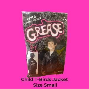 Child’s faux leather GREASE jacket, 50’s style, T-Birds, black